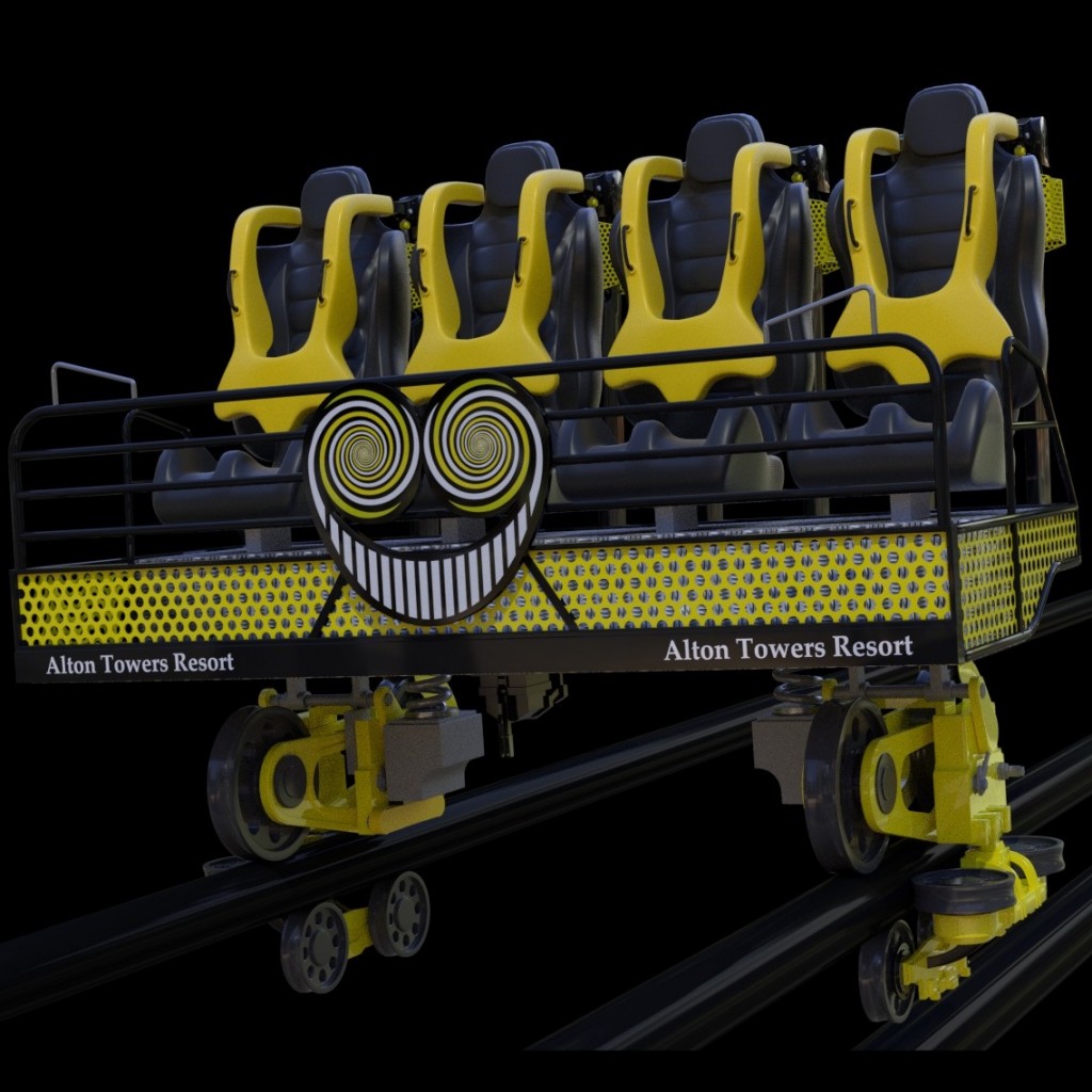 The Smiler Alton Towers Roller Coaster Car (Unrigged) preview image 1